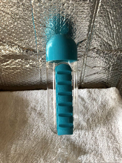 Plastic Drink Bottle With Medicine Pills Box
