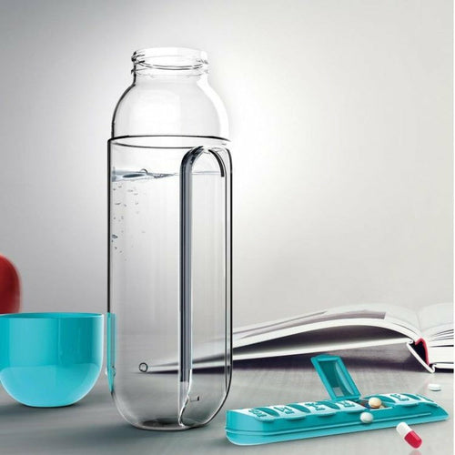 Plastic Drink Bottle With Medicine Pills Box