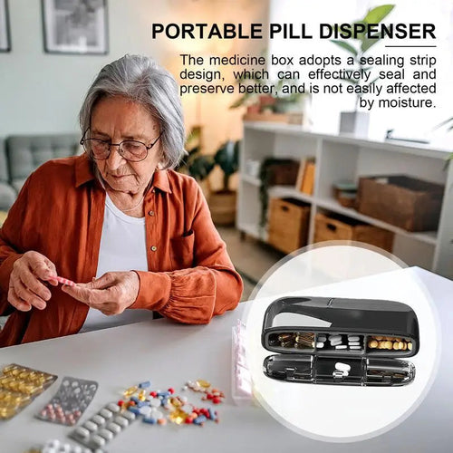 Portable Pill Dispenser Multi-Purpose Medicine Storage Organizer Daily