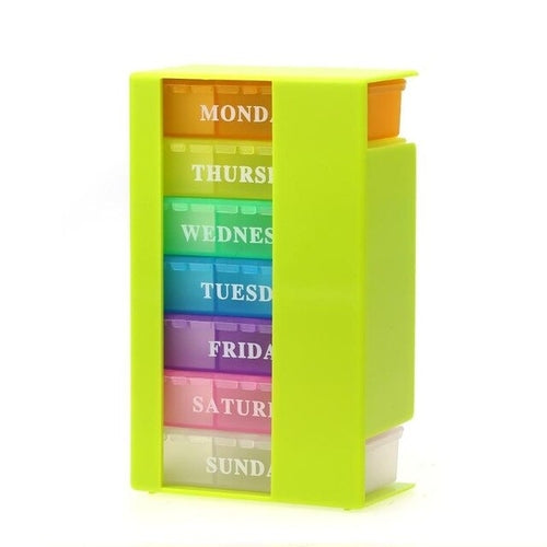 Plastic Weekly 7 Days Pill Box Medicine Storage