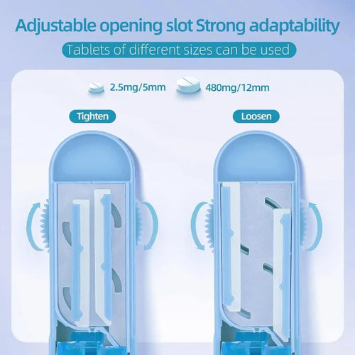 Portable Pill Cutter Box Gear Adjustable Hidden Cutter Mini Drug Box