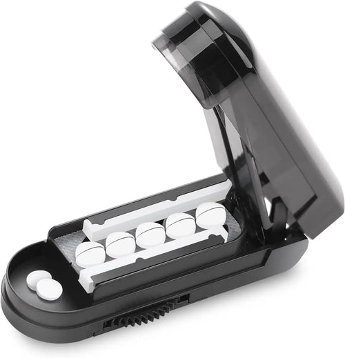 Portable Pill Cutter Box Gear Adjustable Hidden Cutter Mini Drug Box