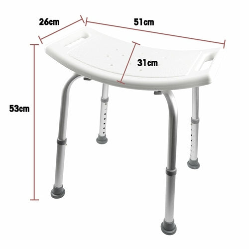 Medical Shower Chair Soft Pad Adjustable Height Bath Tub Bench Stool